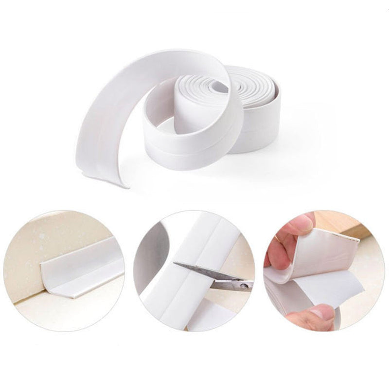 [Australia - AusPower] - DEVILMAYCARE Tape Caulk Strip Seal for Toliet Bathtub, Sink, Kitchen, Wall Edge, Self Adhesive Corner Liner 126''x1.57'' (Brown) Brown 