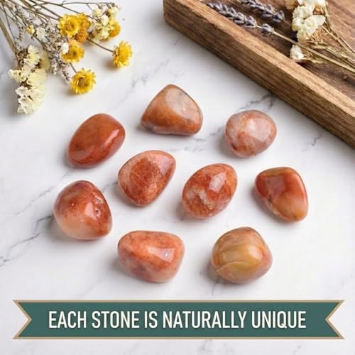 Super Large Polished Gobi Agate Healing Crystal Stone – 1 Pc 1.2" Worry Stone for Anxiety, Pocket Palm Gemstone, Handpicked Natural Tumbled Rock for Meditation, Reiki, Chakra, Home Decor 1.2" - 1 Pack