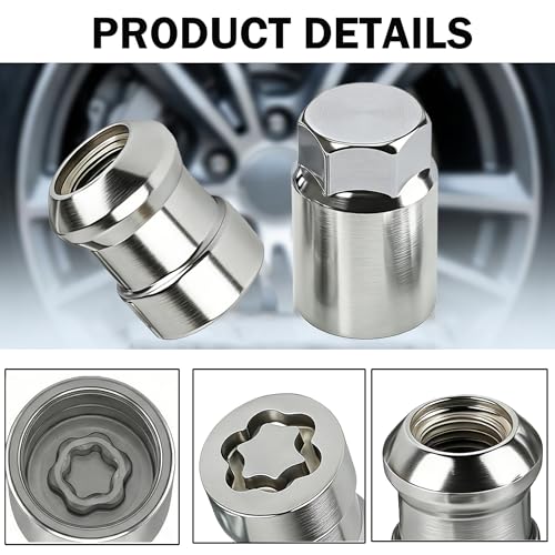 5pc M12x1.5 Wheel Lock Lug Nut Set for Honda