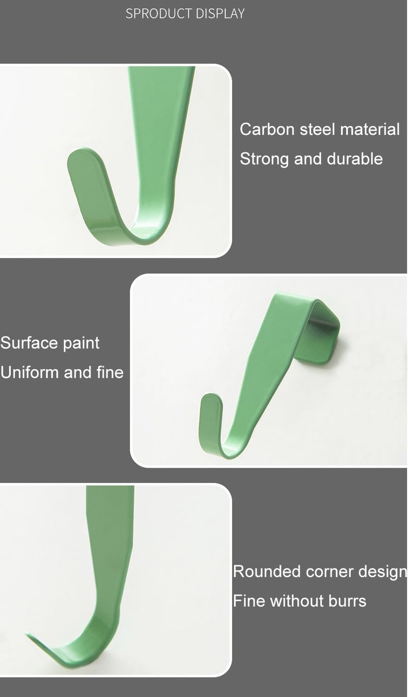 [Australia - AusPower] - Over The Cabinet Door Hooks Door Hanger 4Pack Single Hook (White) White 