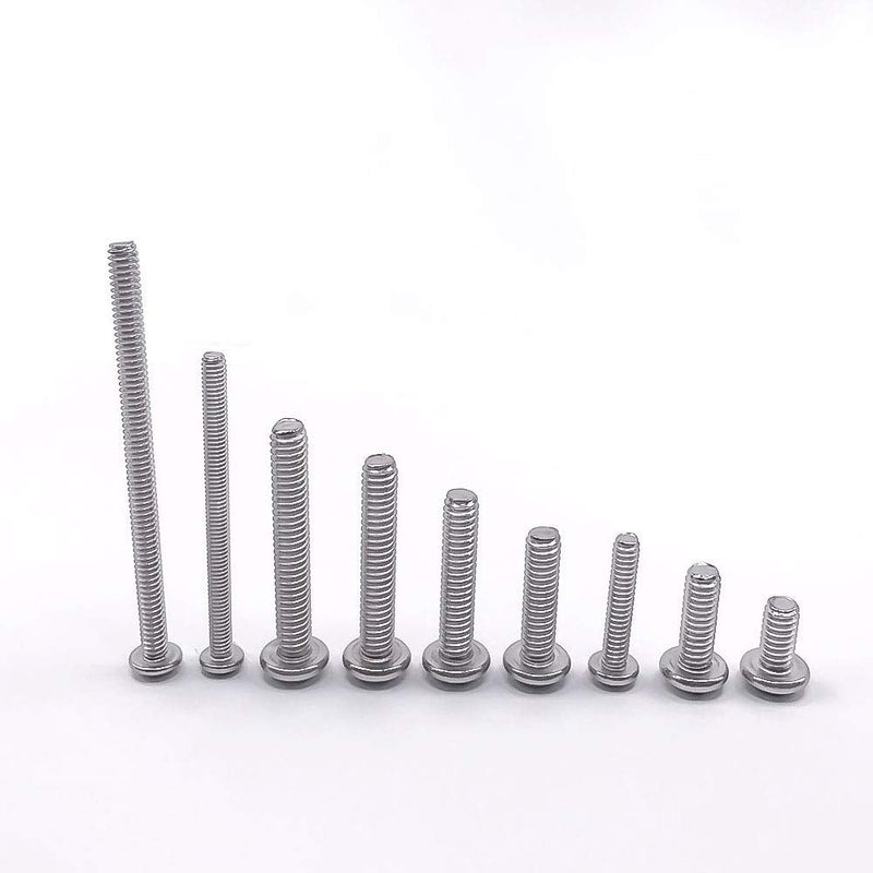 [Australia - AusPower] - #6-32 x 1/2" Pan Head Machine Screw, Phillips Drive, 304 Stainless Steel 18-8, Bright Finish, Fully Machine Thread, 100 Pcs #6-32 x 1/2 