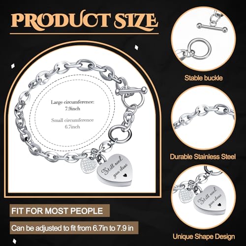 Ecation 3 Pcs Urn Bracelet for Ashes Cremation Ashes Bracelet White