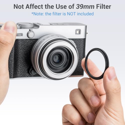 JJC LH-XF27 Metal Lens Hood Shade for Fuji XF 23mm f2.8 Lens on X-E5,Silver For Fuji XF 27mm, XF 23mm f2.8 Lens