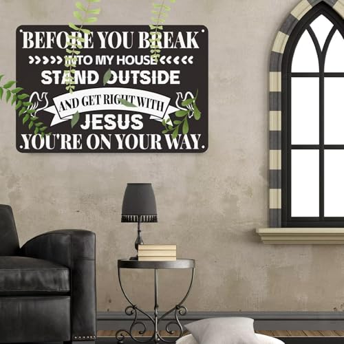 Pray to Jesus Metal Tin Sign Christian Metal Tin Sign Inspirational Quotes Bible Verse Sign Faith Pictures Religious Scripture Tin Sign Prints Posters for Living Room Bedroom 8x12 Inch Pray to Jesus