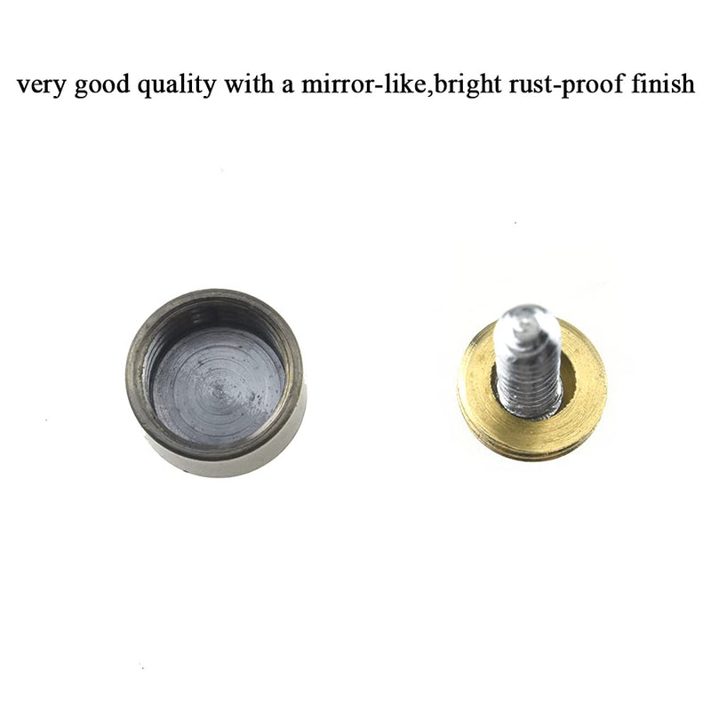 [Australia - AusPower] - Hahiyo 10mm Diameter Mirror Screws Brushed Copper Material Solid Easy Install Brass Washer Decorative Caps Fasteners Nails Bronze 10 Pairs for Bathroom Mirrors Panels Kitchen Ceiling Arts Crafts 10mm-10sets-Bronze 