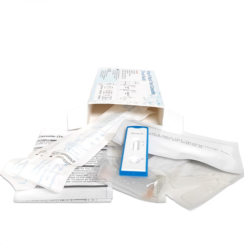 2 x Strep A Test - Streptococcal Quick Test with Throat Swab - Home Test for Detection of Group A Streptococcal Antigen