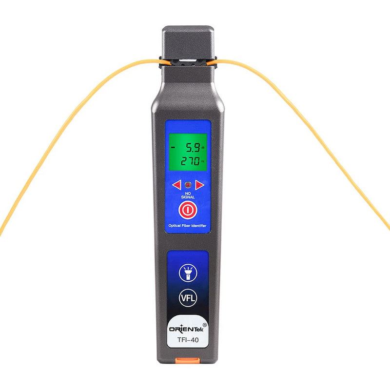 [Australia - AusPower] - ORIENTEK TFI-40 Optical Fiber Identifier All-in-one Chuck Live with 10mw VFL 800nm-1700nm Fiber Detector Traffic Identifier OFI 