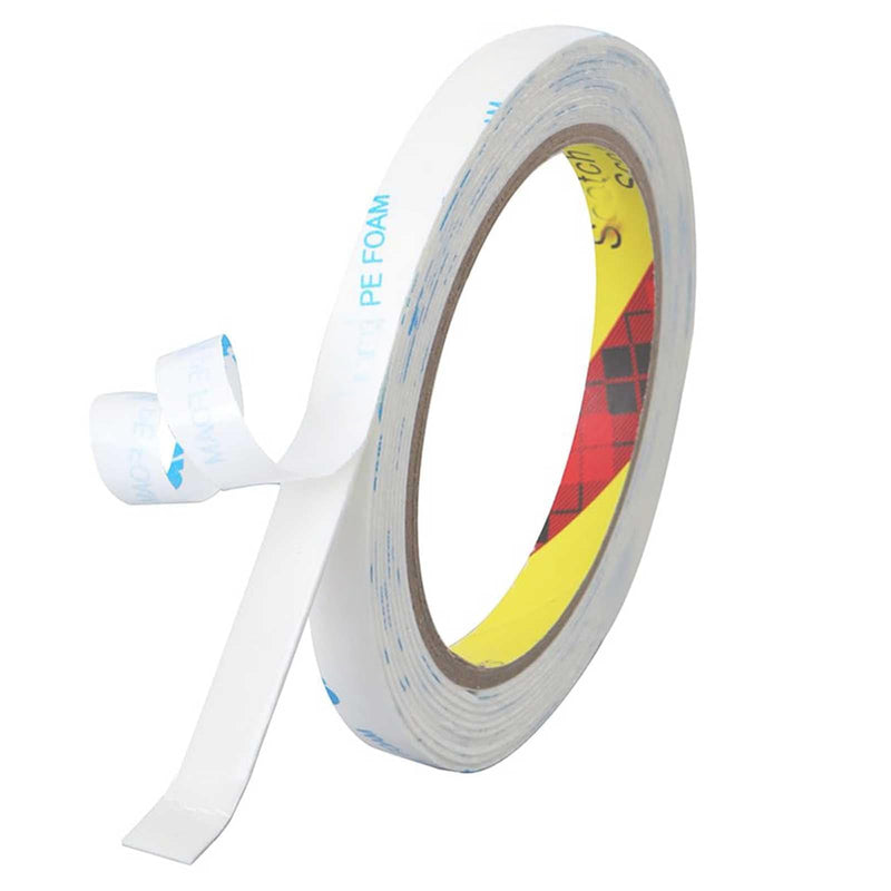 Double Sided Tape Heavy Duty, 0.5in×10ft Picture Hanging Strips for Posters, Removable Waterproof No Wall Damage Foam Tape, Adhesive Mounting Tape for Paint Wall 1/2in×10ft