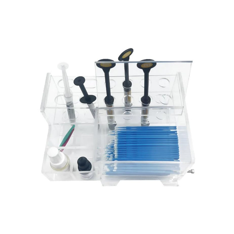[Australia - AusPower] - Dental Syringe Acrylic Organizer, YOUYA DENTAL Multi-Function Acrylic Dental Composite Organizer Transparent Resin Holder Applicator for Resin Adhesive Syringes Brush Dispenser Placement Rack Tool Large 