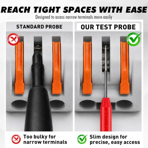 SWANLAKE GARDEN TOOLS 4-piece 2mm multimeter needle test probes with stainless steel insulation-piercing tips