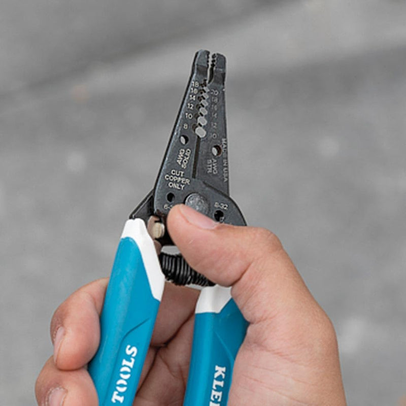 [Australia - AusPower] - Klein Tools K11095 Klein-Kurve Wire Stripper and Cutter, for 8-18 AWG Solid and 10-20 AWG Stranded Wire 