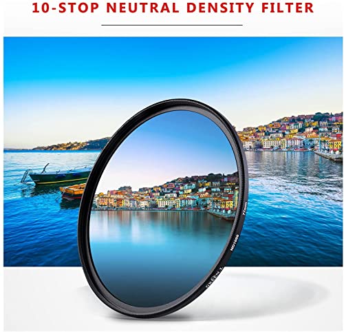 GREEN.L 77mm ND1000 Filter, Slim 10-Stop Fixed Neutral Density 77mm ND Filter for Long Exposure Photography