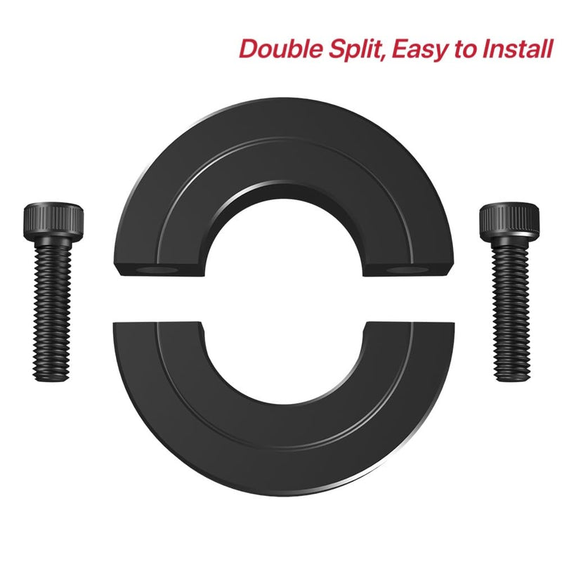 [Australia - AusPower] - 1/4" Shaft Collar Double Split Axle Collar Clamp of Metal Set Screw,4-Pieces 4 1/4" 