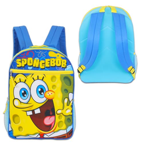 Spongebob Backpack and Lunch Box Set for Toddlers School Bundle + More