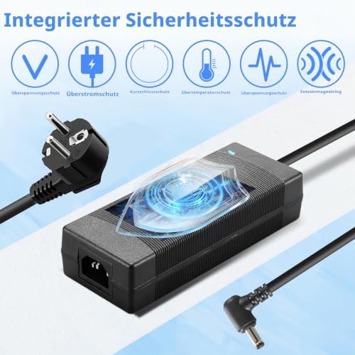 12V 10A Power Supply Adapter, AC 100-240V to DC 12V 10A 120W Voltage Converter Power Adapter Converter LED Transformer Power Supply 5.5 mm x 2.5/2.1 mm Plug for LED Strip CCTV Camera