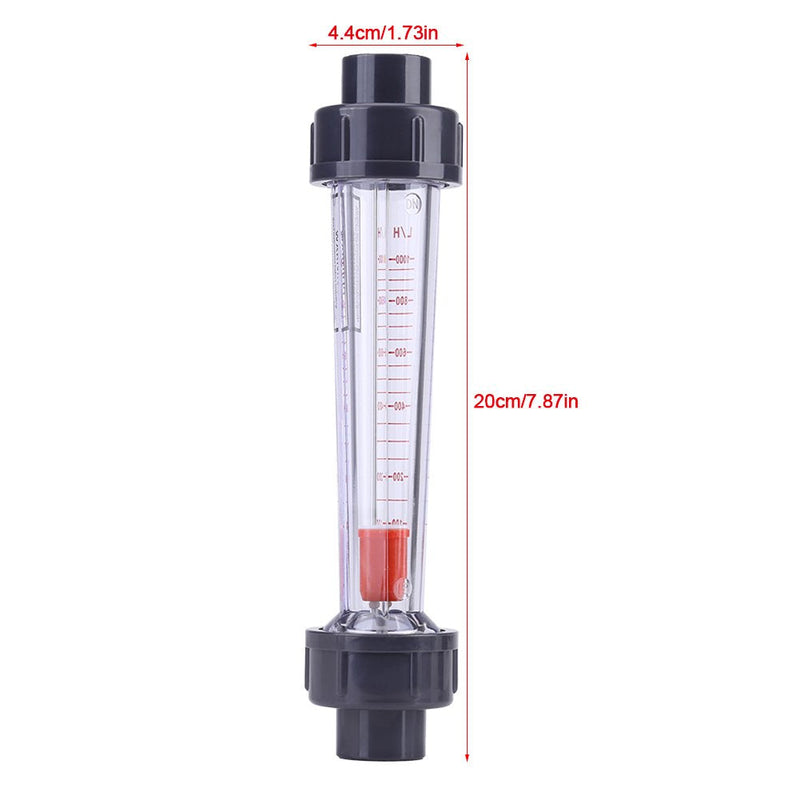 [Australia - AusPower] - 100-1000L/H Rotameter Plastic Tube Type Water Liquid Flow Meter LZS-15 for DN15 1/2" Tube 