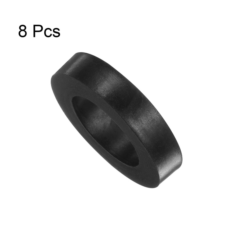 [Australia - AusPower] - HARFINGTON 8pcs Rubber Spacer 2 Inch OD 1 Inch ID 0.4 Inch Thick Neoprene Round Anti Vibration Isolation Pads Isolator Rubber Washers Bushings for Home Cars Boat Accessories, Black 26mm x 50mm x 10mm 