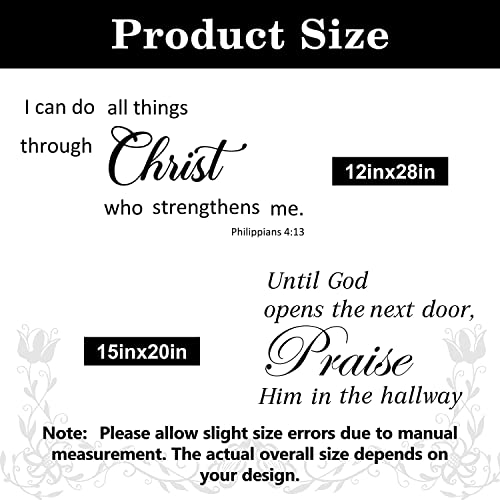 Bible Verse Wall Decals Vinyl Christian Scripture Quotes Wall Stickers