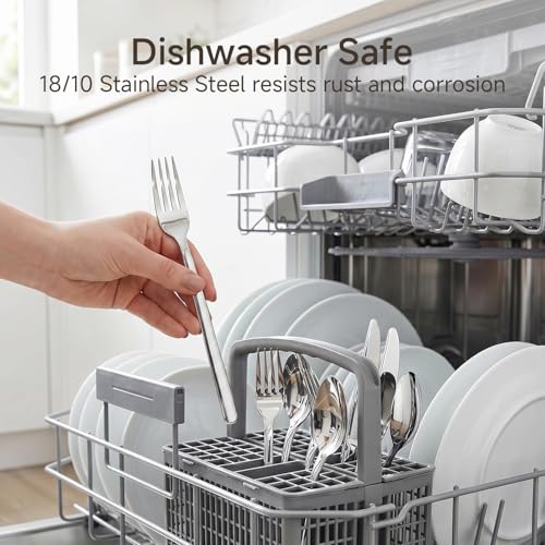 KINGSTONE Dinner Forks Set of 12, 8-Inch 18/10 Stainless Steel Forks Cutlery Table Forks for Home, Kitchen & Restaurant, Dishwasher Safe (Dinner Forks Set, 12-Piece)