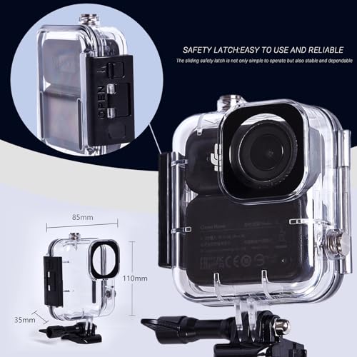 DJI Osmo Nano Waterproof Case, 60M/197FT Underwater Housing for Scuba Diving & Snorkeling with Mounting Bracket,Anti-Fog HD Lens