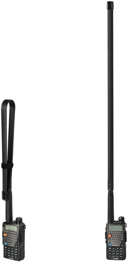 [Australia - AusPower] - 2 Pack ABBREE Tactical/Foldable Antenna Dual Band 144/430Mhz SMA-Female Connector GMRS 28.3 Inch Antenna for Baofeng UV-5R UV-82 BF-888S Quansheng TG-UV2 Plus Ham CB Two Way Radio Transceiver (28.3'') 28.3in 