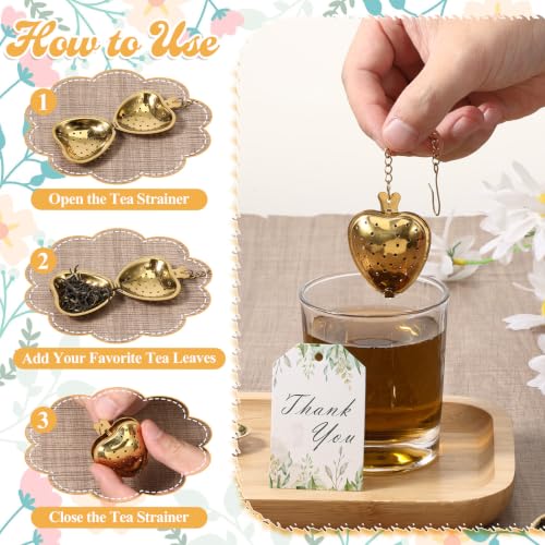 30 Sets Bridal Shower Gold Tea Party Favor for Guest