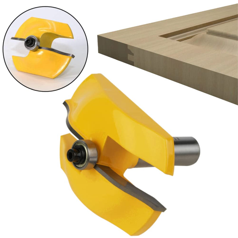 1/2 Inch Shank Router Bit Set, Round Over Raised Panel Cabinet Door Ogee Rail and Stile Router Bits, Woodworking Wood Cutter, Groove Tongue Milling Tool for Woodworking 1/2-Inch Shank