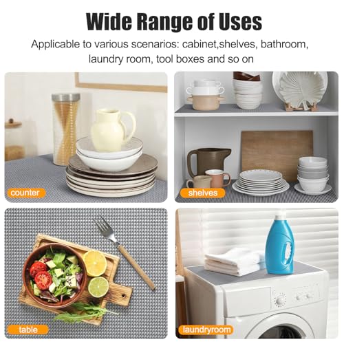 Songrey Non-Slip Shelf Cabinet and Drawer Liner, 20IN x 20FT, Cream 20"W x 240"L