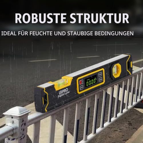 Inclinometer, Digital Torpedo Level and Protractor Neodymium V-Groove Magnets Bright LCD Display Smart Level IP54 Dust/Waterproof