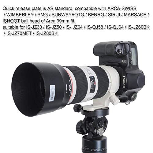 iShoot Full Metal Tripod Mount Ring for Canon EF 70-200mm f/4L is II USM Lens, Lens Collar Support Bracket with Quick Release Plate fit Arca-Swiss Type Tripod Ball Head