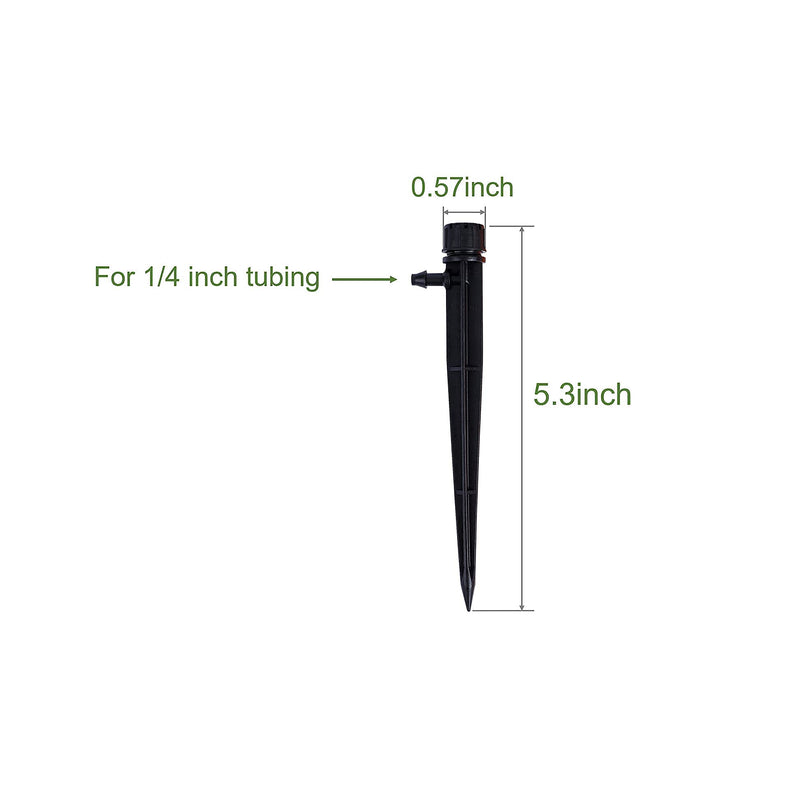 [Australia - AusPower] - 60 Piece of Drip Irrigation Emitters and Parts or Professional Irrigation Drippers and Drip Emitters or Sprinkler System Parts and Heads for 1/4 inch drip tubing 