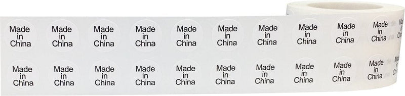 Made in China Labels .5 Inch Round Circle Dots 1,000 Total Adhesive Stickers 1/2" Circle