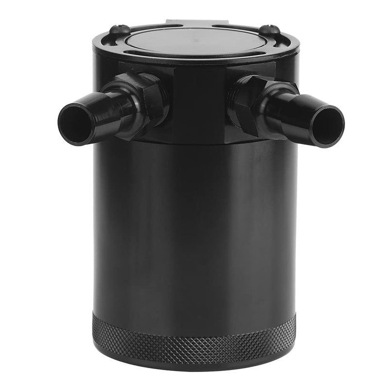 2 Port Oil Collection Tank Aluminium Alloy Air Oil Separator Protects Intercooler and Intake System, Improves Oil Separation, 50 Micron Bronze Filters, Default