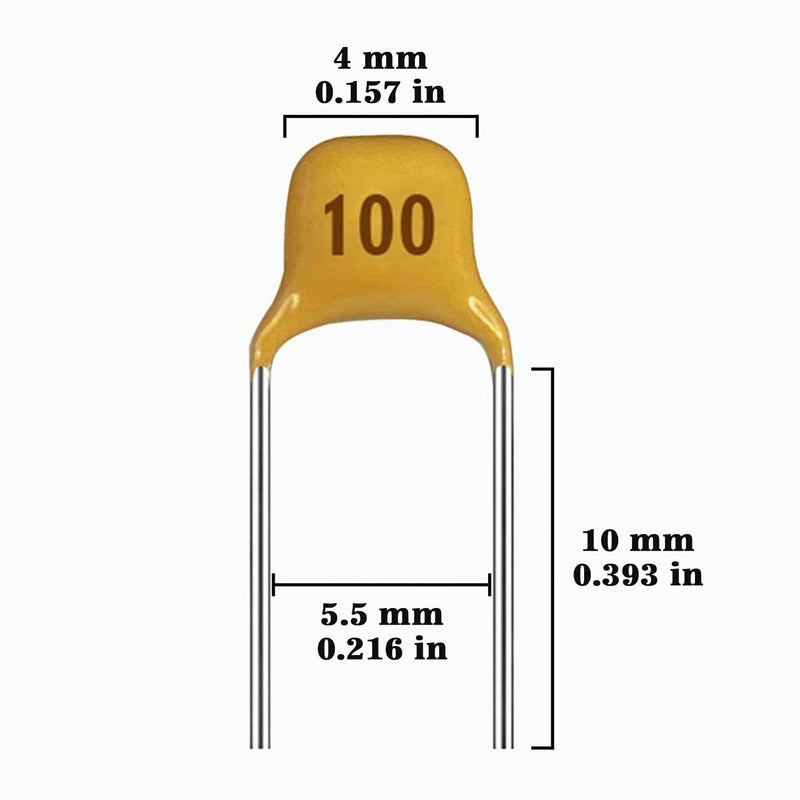 24 Value Ceramic Capacitor Assortment Kit Monolithic Capacitors Set from 10pF to 10uF Monolithic Ceramic Capacitor