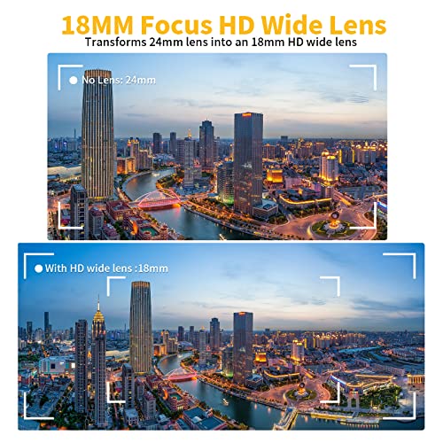 Iboolo&EooEye 2-in-1 Creative 18mm HD Wide Angle & 10x Macro Additional Lens Set for Sony ZV1/Sony ZV-1 Camera with Extension Tube,Bayonet Mount Lens Adapter,Drawstring Pocket