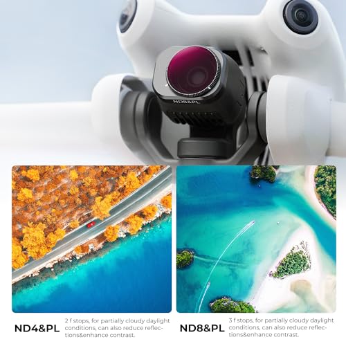 K&F CONCEPT Mini 4 Pro Filter, CPL ND4/PL ND8/PL ND16/PL ND32/PL ND64/PL 6Pack-ND&PL/CPL