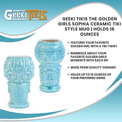 Geeki Tikis The Golden Girls Sophia Mug | Official Golden Girls Collectible Ceramic Tiki Style Cup | Holds 16 Ounces
