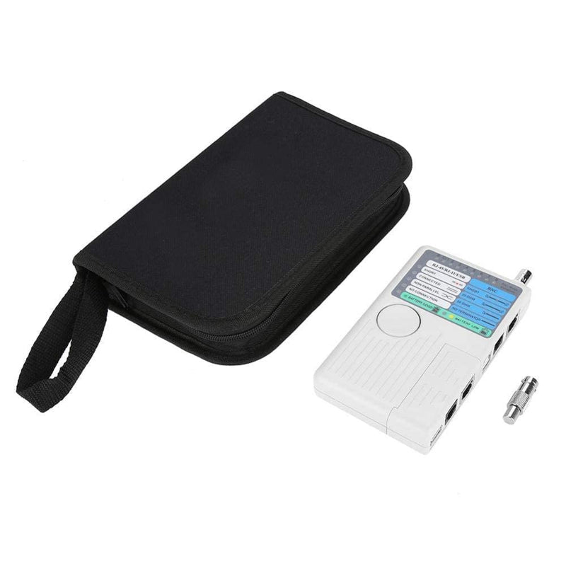[Australia - AusPower] - Network Tester, RJ11 RJ45 Meter USB BNC 4-in-1 Portable LAN Network Cable Tester Remote Control Line Tester for UTP STP Cable Tracker 