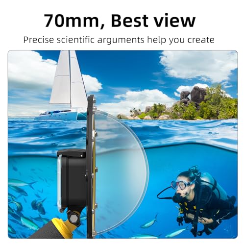 AFAITH Gopro Dome Port for GoPro Hero 9/10/11/12/13 Black, Underwater 6 Inch Acrylic Dome Port with Waterproof Cover Case + Floating Bobber Handle + Trigger GoPro Hero 12/11/10/9 Black
