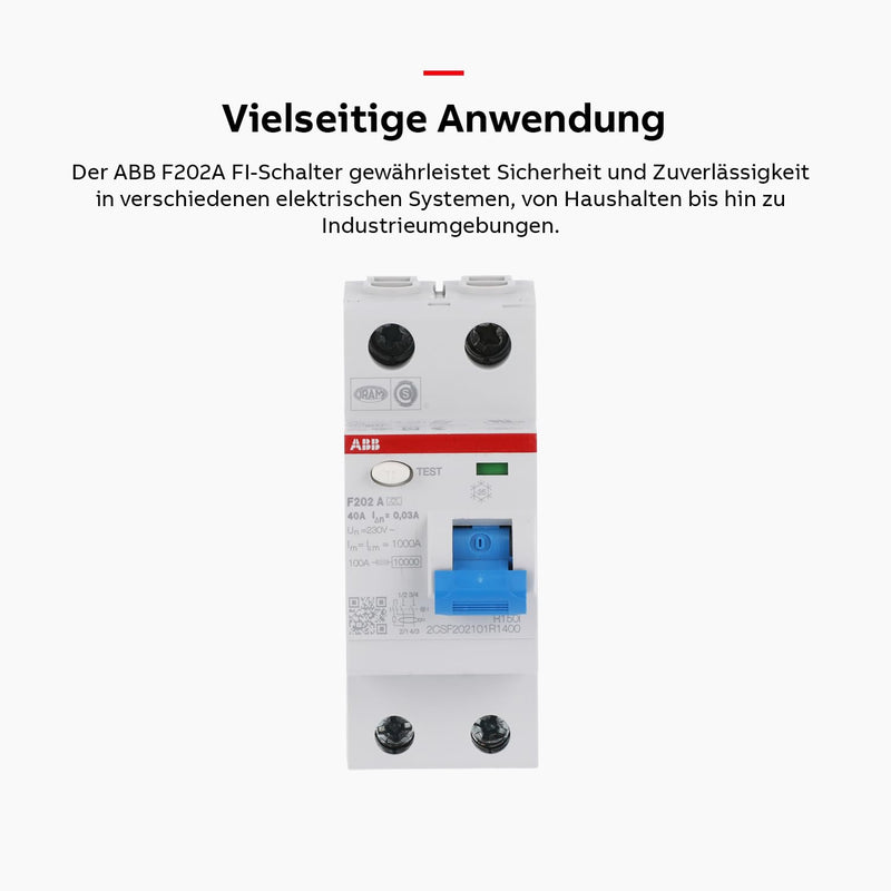 [Australia - AusPower] - ABB Residual-Current Circuit Breaker 40 °F202A-40/0.03 