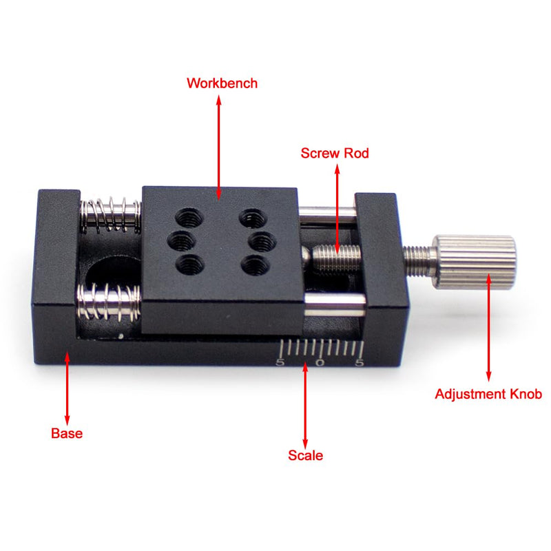 [Australia - AusPower] - X Axis Linear Stage Stroke 10MM Fine‑Tuning Precision Mini Sliding Table Micro Manual Translation Stage Experiment Platform 