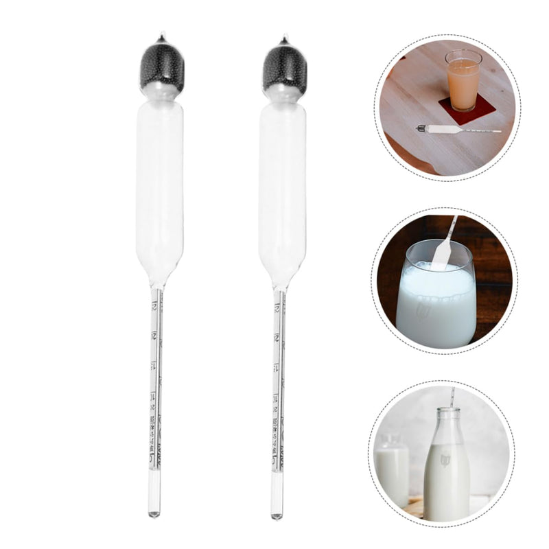 [Australia - AusPower] - 2pcs High Precision Lactometer Milk Density Kit for Cow Goat Milk Easy to Use Hydrometer 