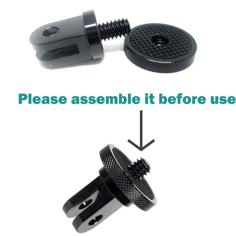 [Australia - AusPower] - Aluminum Camera Tripod Adapter 1/4"-20 Conversion Mounts Compatible with Gopro Action Cameras Insta360 and Other Standard 1/4 Accessories, Quarter Inch Mount for GoPro Ecosystem 
