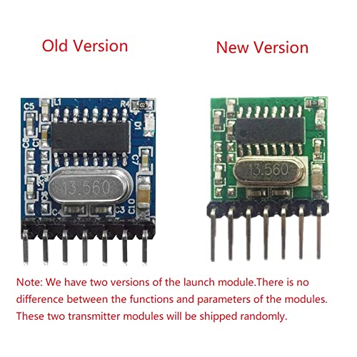 [Australia - AusPower] - QIACHIP Wireless RX480E 433MHz RF Module Receiver and Transmitter, Built-in Learning Code 1527 Decoding, 4 Channel Output for Arduino RX480E + TX118S + ANT-240*2 