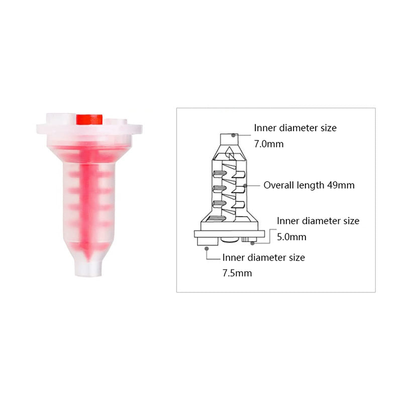 Dental Impression Mixing Tips, YOUYA DENTAL 50 Pieces Dental Intra Oral Tips for Dentistry Materials Mixing Tube Disposable Silicone Rubber Head Laboratory Products