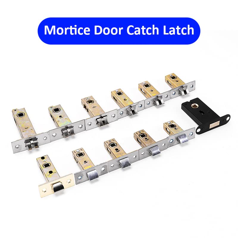 [Australia - AusPower] - Reversible Tubular Latch Door Mortice Catch Bolt Screws Handle Silent Internal Easy Install Square Spindle for Toilet Bedroom Door Forked 35mm 