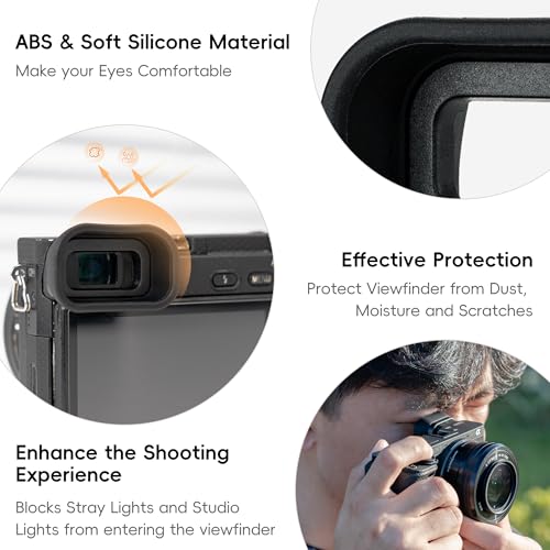 Kiorafoto Extended A6000 A6100 A6300 Eye Cup,Replace Sony FDA-EP10 for A6000 A6100 A6300
