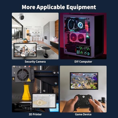 CUQI 7 Inch Small Monitor, 1024×600 IPS Mini Monitor with Built-in Speakers/HDMI/VGA/AV Input for Raspberry Pi, Laptop, PC, TV, DVD, CVBS