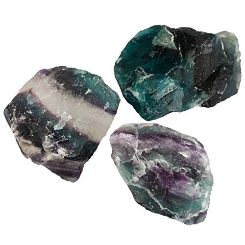 mookaitedecor 0.37-0.7 lb Raw Fluorite Crystal Stone Mineral Specimen