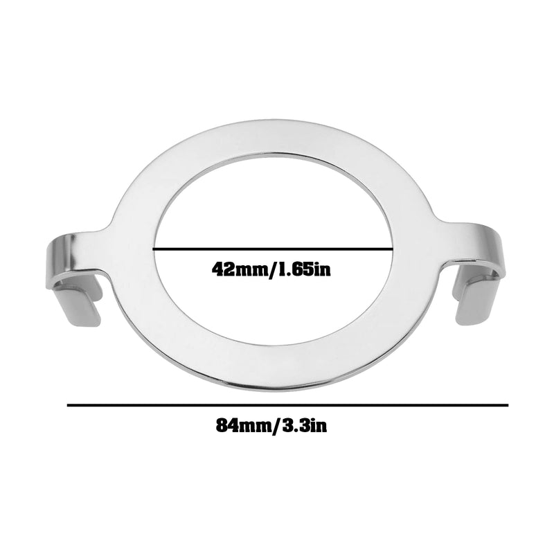 [Australia - AusPower] - Create idea 4PCS Lamp Harp Holder Saddle Adapters Silver 1.65" Compatible with E27 Threaded Base Non-slip Lampshade Adapter Metal Lampshade Holder 